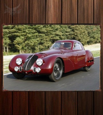 Металлическая табличка Alfa Romeo 8C 2900B LeMans